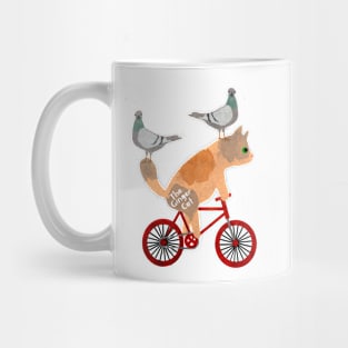 Cat cycling Mug